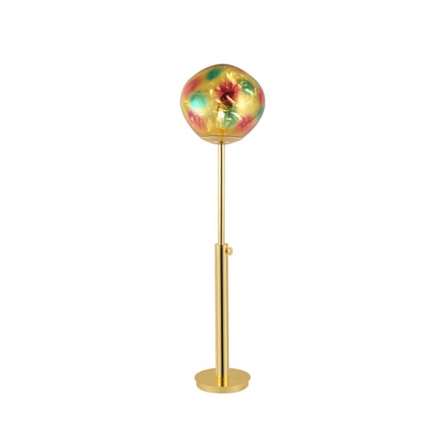 Contemporary Nordic Lava Irregular Circle Adjustable Height Acrylic PVC 1 - Light Standing Floor Lamp For Living Room - Image 15