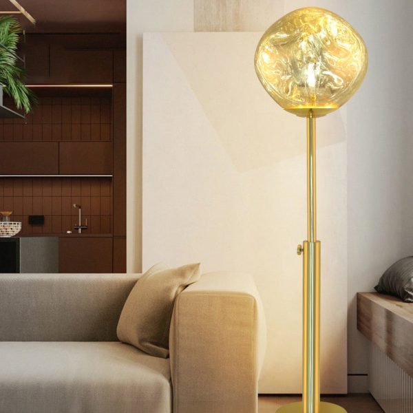 Contemporary Nordic Lava Irregular Circle Adjustable Height Acrylic PVC 1 - Light Standing Floor Lamp For Living Room - Image 8