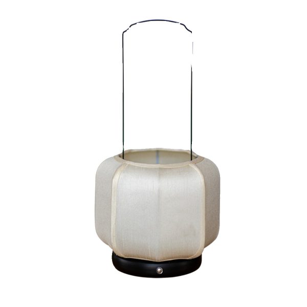 Traditional Chinese Iron Silk Fabric Lantern Shape LED Table Lamp For Bedroom - Image 8
