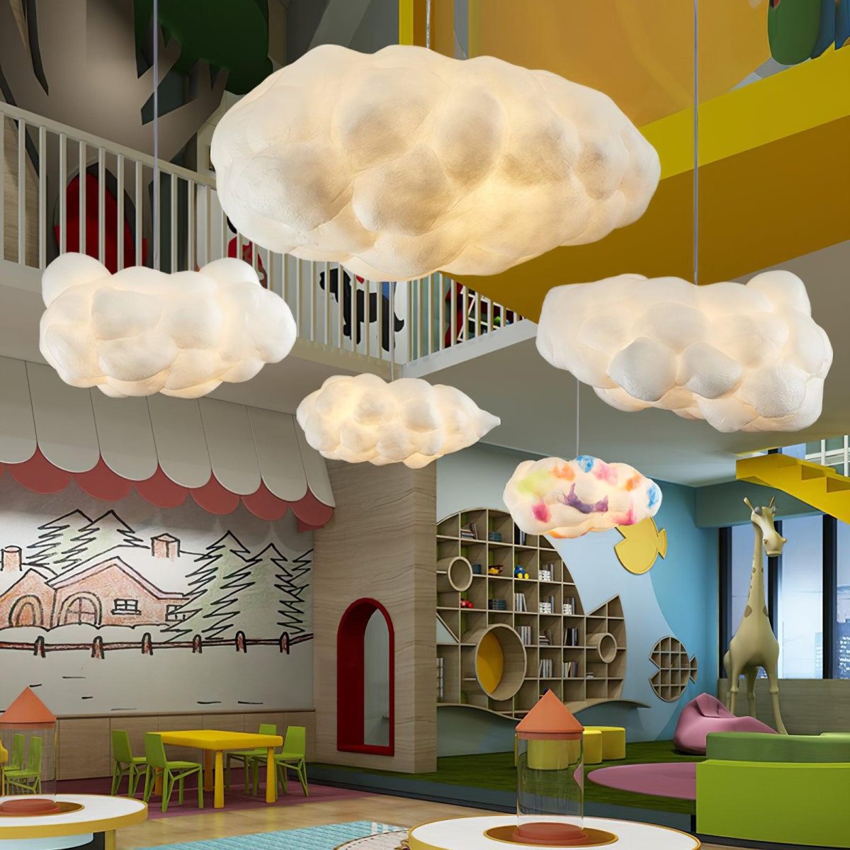 Cloud Shaped Modern Artistic Pendant Light Hanging Lamp Island Lights - Image 3