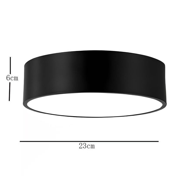 Thick Cylindrical LED Black Modern Ceiling Lights Flush Mount Light - Image 6