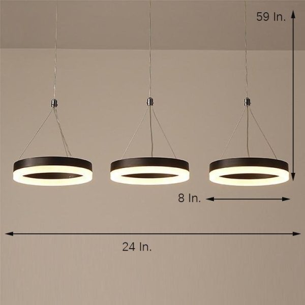 3 Circles Dimmable LED Adjustable Modern Chandeliers Pendant Light - Image 7