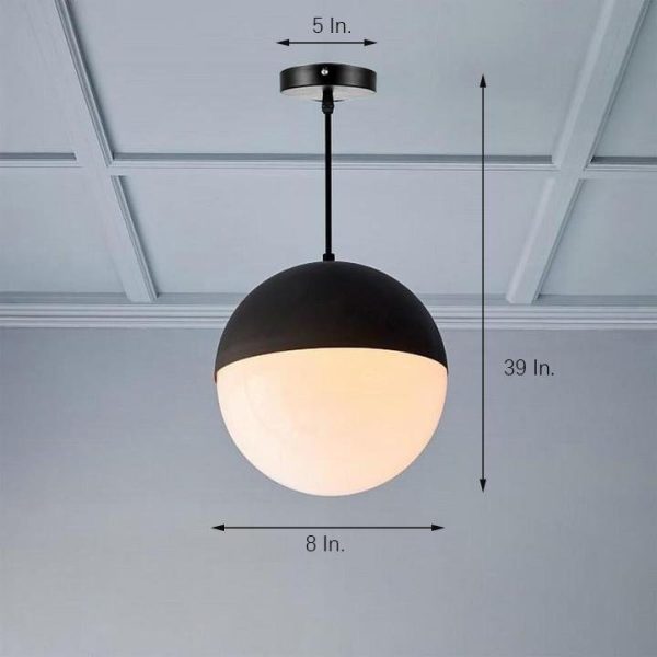 Glass Globe Shaped LED Nordic Pendant Light Chandeliers Hanging Lamp - Image 7