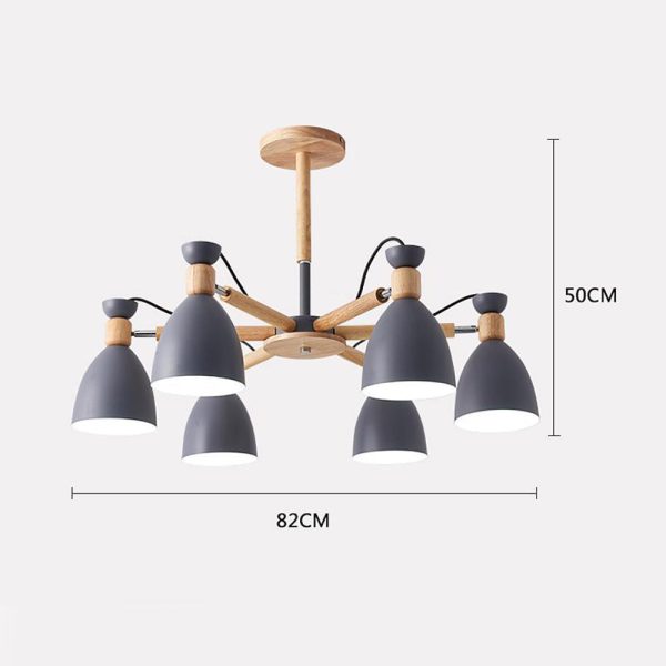 6-light LED Nordic Pendant Lighting Chandelier Hanging Ceiling Lights - Image 6