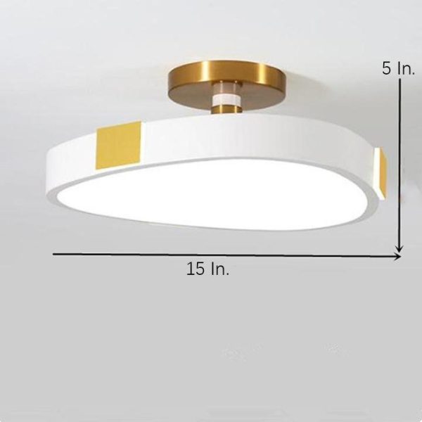 Rounded Abstract Flush Mount Lights LED Bedroom Ceiling Lights - Image 6