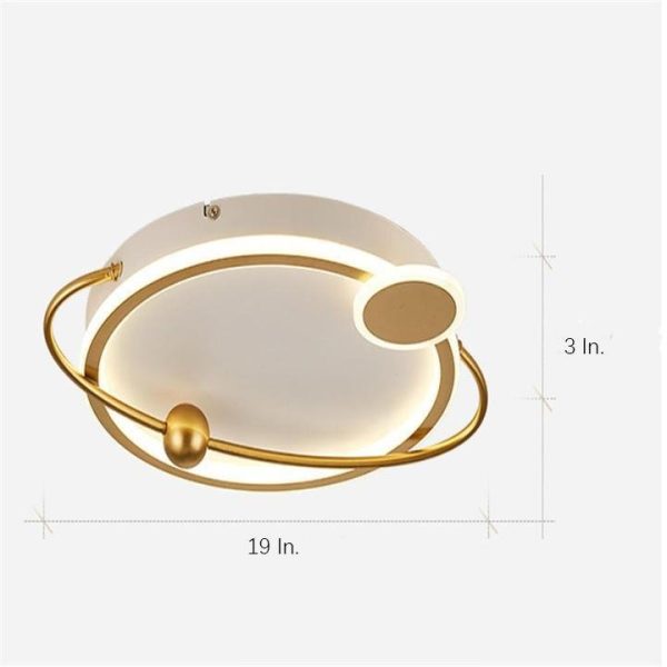 Oval Shaped Bedroom Flush Mount Lighting Unique LED Ceiling Lights - Image 11