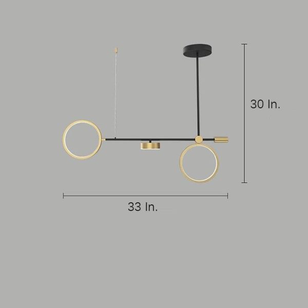2 Circles LED Nordic Hanging Ceiling Lights Island Lights Chandeliers - Image 7