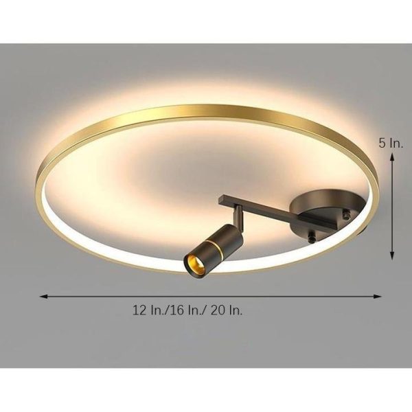 LED Circle Spotlight Modernist Single Dimmable Flush Mount Ceiling Light for Bedroom - Image 12
