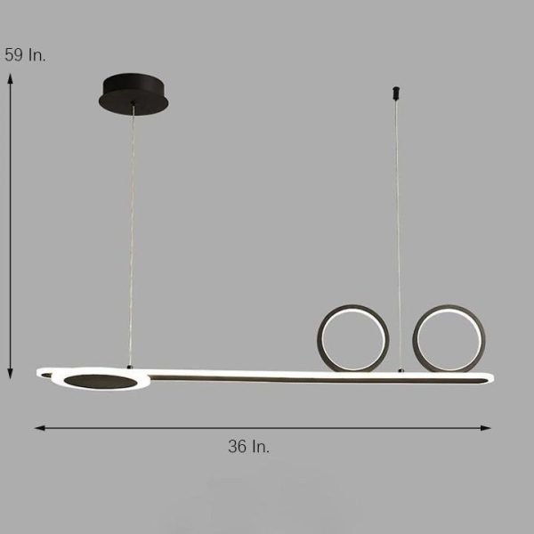 3 Circles Linear Design LED Modern Pendant Lighting Chandeliers - Image 6