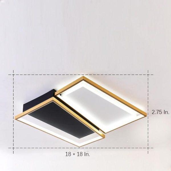 Rectangle Round LED Modern Flush Mount Lighting Ceiling Lights Chandeliers - Image 12