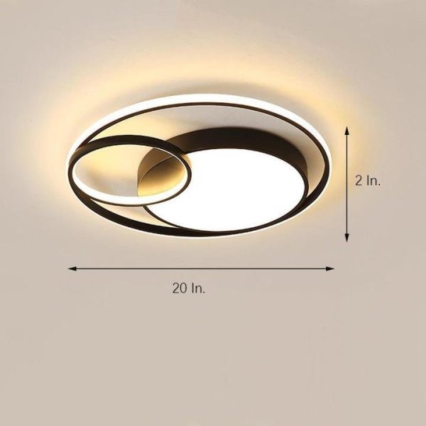 Tiered & Minimalist LED Overlapping Geometric Flush Mount Ceiling Lights - Image 4