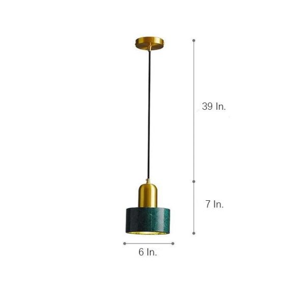 Minimalist Cylindrical Electroplated Copper LED Modern Pendant Lighting - Image 2