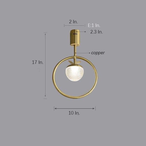 Circle LED Gold Modern Flush Mount Lighting Ceiling Lights Chandeliers - Image 6