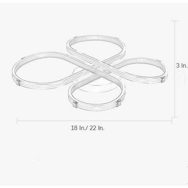 Circle Flower Design Dimmable LED Modern Ceiling Light Flush Mount Lighting - Image 9