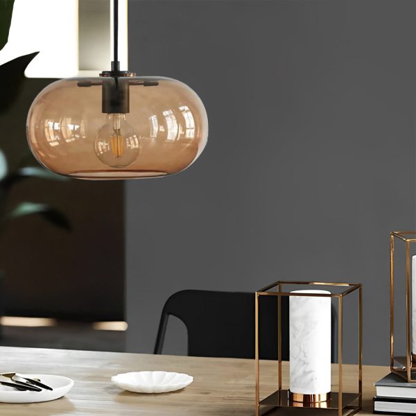 Artistic Electroplated Glass LED Nordic Pendant Lighting Island Light - Image 2