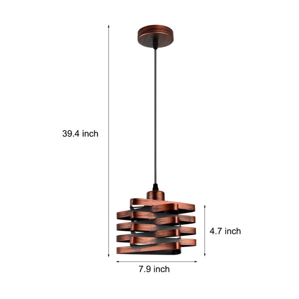 Antique Iron Interwoven Design Retro Industrial Style Pendant Lights - Image 6