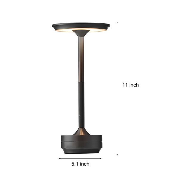 Plated Metal Slender Cordless UFO Alien Table Lamp - Image 10