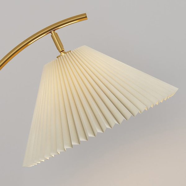 Modern Simplicity Pleated PVC Iron Pole 1-Light Standing Floor Lamp For Living Room - Image 5