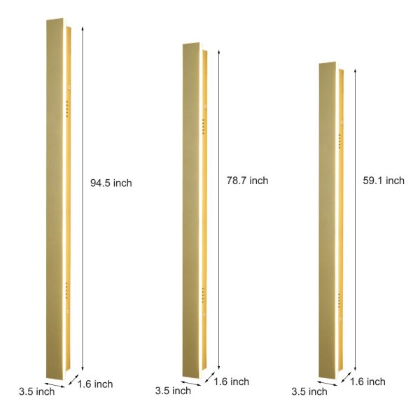 Outdoor Waterproof Rust-proof Minimalist Strip LED Wall Sconces Garden Light - Image 16