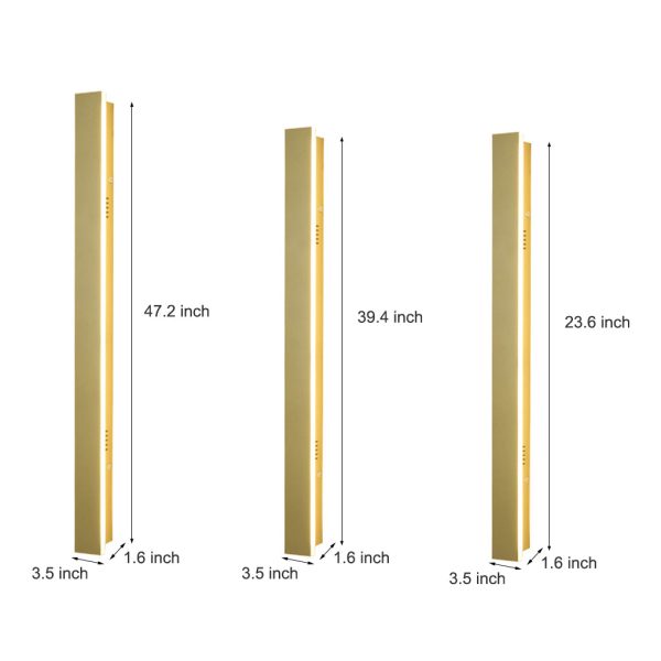 Outdoor Waterproof Rust-proof Minimalist Strip LED Wall Sconces Garden Light - Image 15