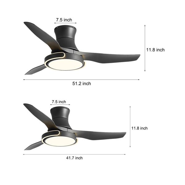 Remote Control Variable Frequency Dimming Integrated Ceiling Fan Light Supports Forward and Reverse - Image 16