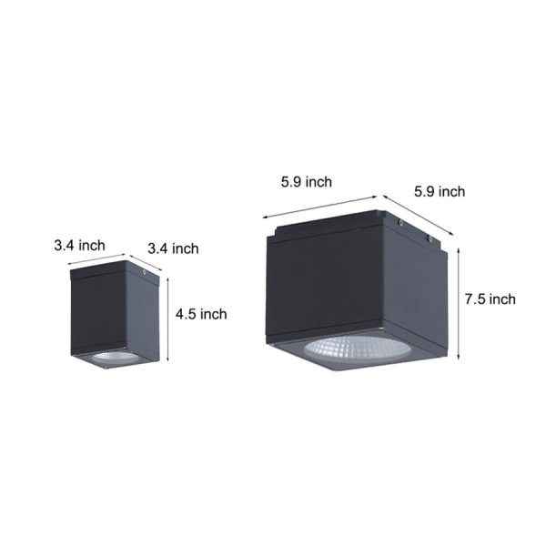 Square LED Waterproof Ceiling Light Downlight for Balcony Entrance Hallway Bedroom - Image 9
