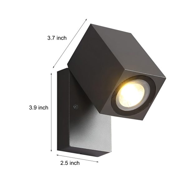 Square Adjustable Waterproof Motion Sensor LED Sconces Indoor Outdoor Wall Lamp Spot Lights - Image 5