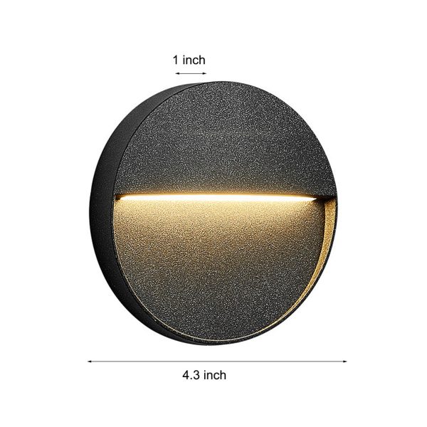 Round Creative Waterproof Stair Lights Outdoor Wall Lights Step Lights Stairway Sconces - Image 7