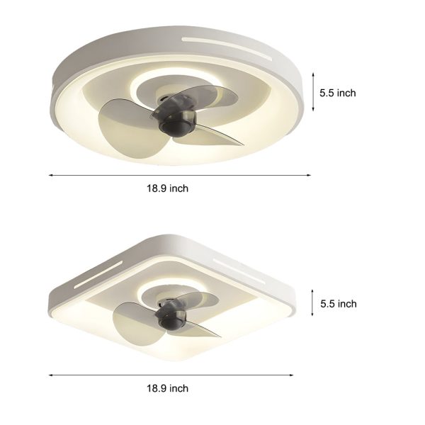 Nordic Inverter Ceiling Fan Light Ultra-thin Silent Ceiling Fan Lamp Intelligent - Image 12