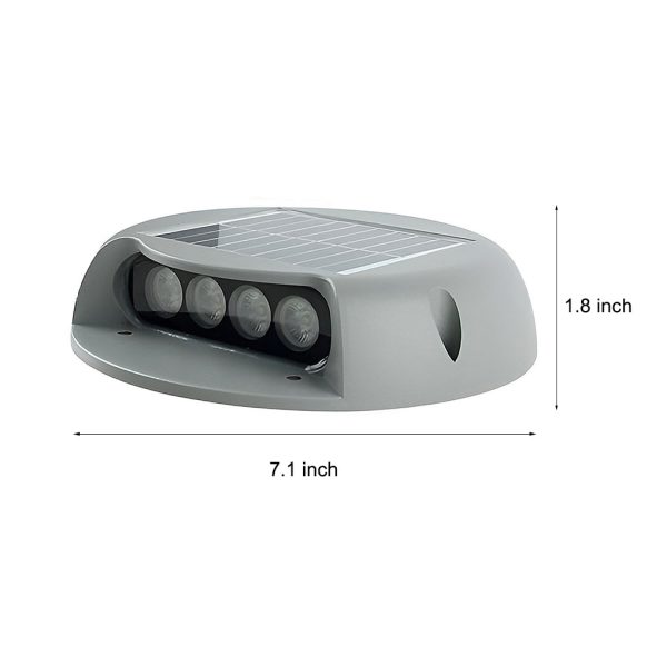 Wall Protected Flush Mount-On-Step Lights Solar LED Stairway Landscape Lighting - Image 6