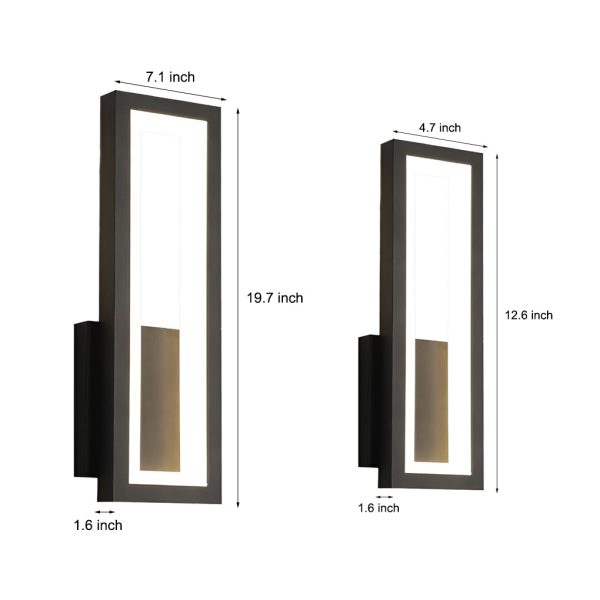 Rectangular LED Modern Wall Lamp Wall Sconce Lighting Wall Light Fixture - Image 8