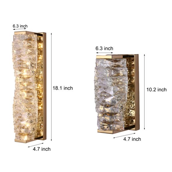 Creative Crystal Three Step Dimming Light LED Modern Wall Sconce Lighting Wall Lamp - Image 10