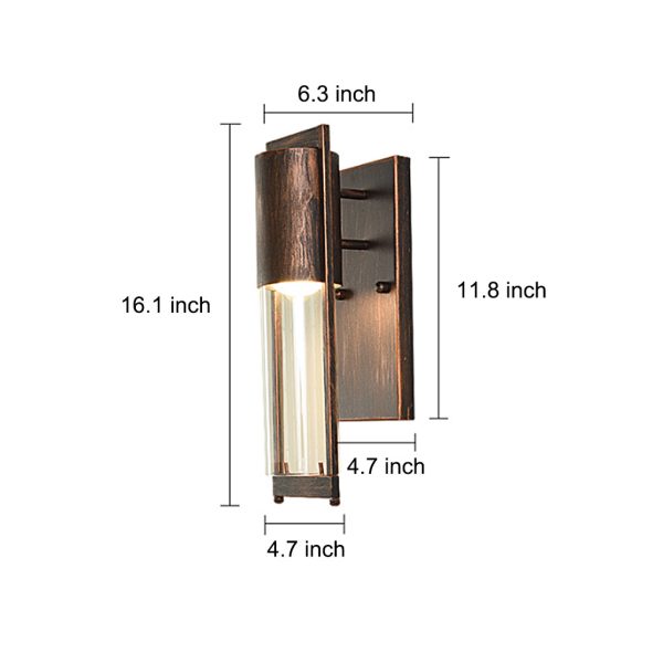Antique Waterproof Glass Modern Outdoor Wall Sconce Lighting Wall Lamp - Image 8