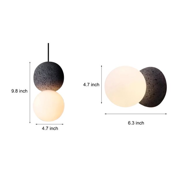 Creative Round LED Nordic Wall Lamp Sconces Pendant Light Hanging Lamp - Image 10