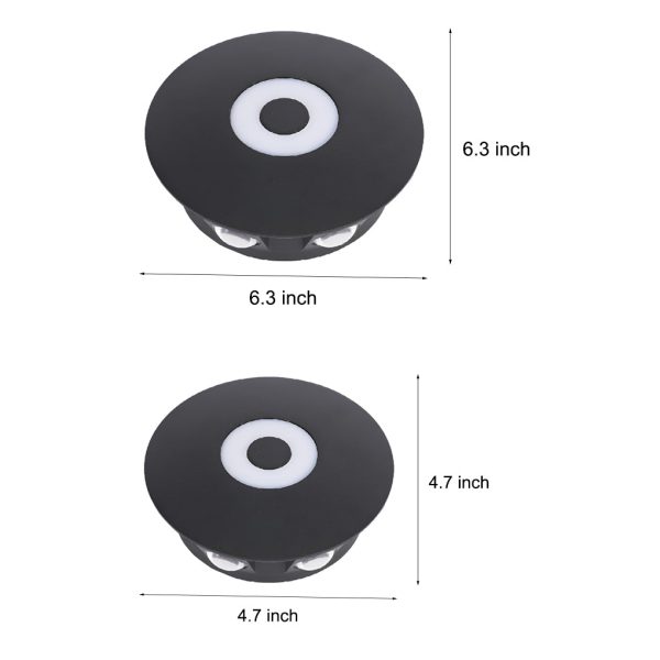 Round Waterproof LED Black Modern Wall Washer Light Wall Sconce Lighting - Image 13
