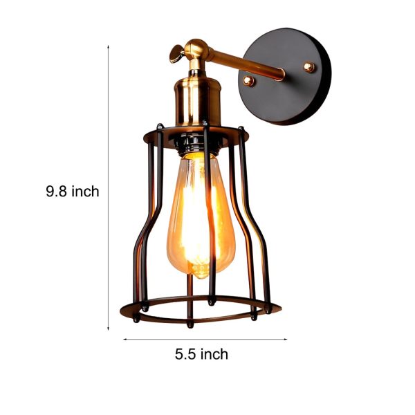 Adjustable Retro Iron E27 Waterproof Industrial Plug in Wall Sconce Lighting - Image 5