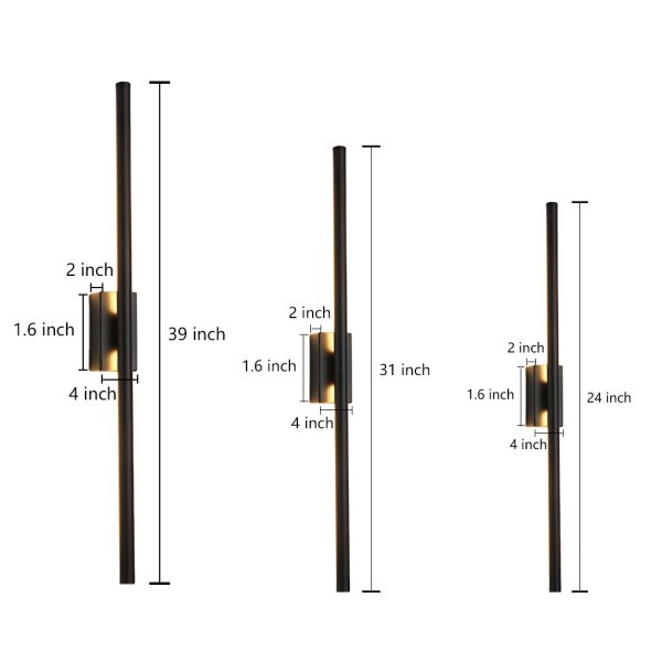 Electroplated Metal Strip LED Modern Wall Sconce Lighting Wall Lamp - Image 11