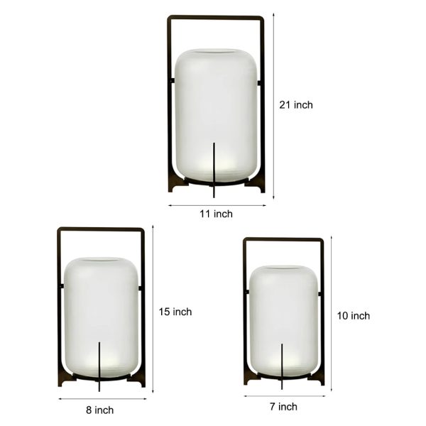 Portable Lantern Shaped Acrylic Waterproof LED Modern Outdoor Lights - Image 9