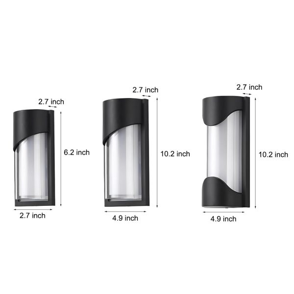 Creative Waterproof LED Black Modern Outdoor Wall Lamp Exterior Lights - Image 15