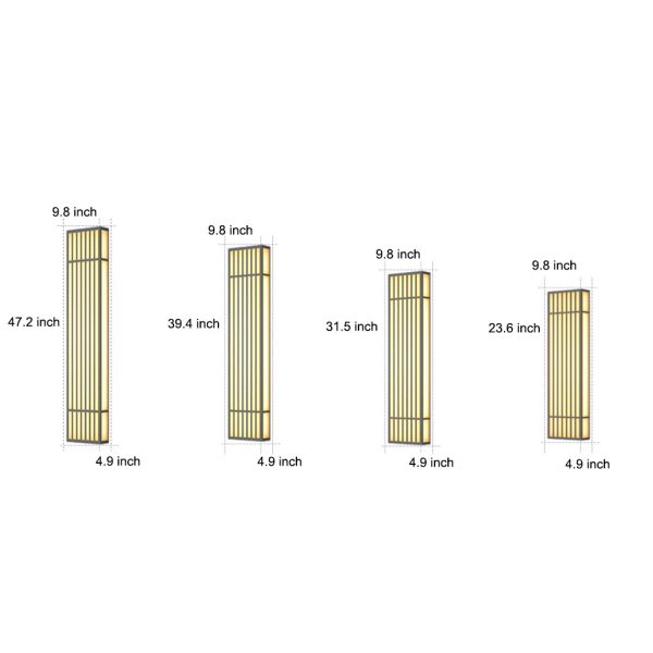 Retro Vertical Stripe Grid LED Waterproof Brown Outdoor Wall Lamp - Image 13