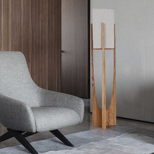 Modern Fabric Solid Wood 1-Light Standing Floor Lamps - Image 11