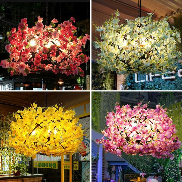 Creative Colorful Flower 3-Light Globe Plants Chandeliers - Image 6