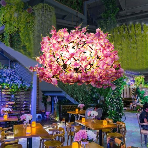 Creative Colorful Flower 3-Light Globe Plants Chandeliers - Image 5