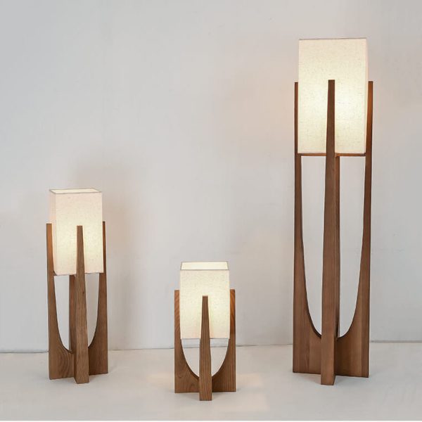 Modern Fabric Solid Wood 1-Light Standing Floor Lamps - Image 5