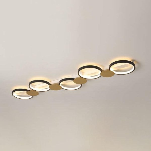 Modern Circle LED 3/4/5 Light LED Flush Mount Track Light - Image 11