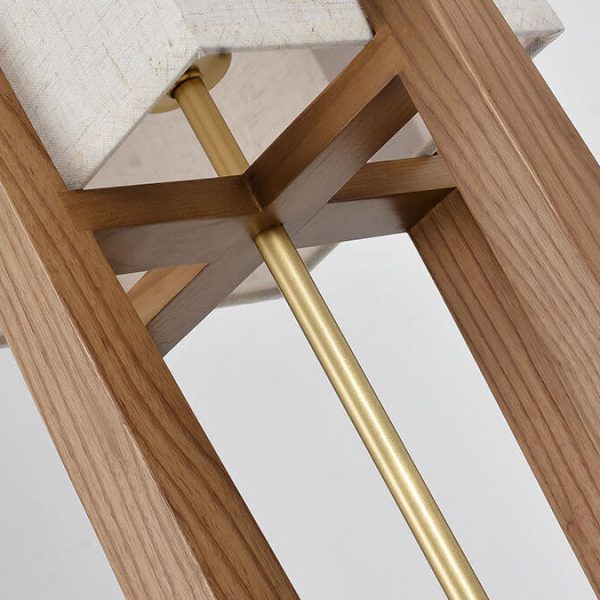 Modern Fabric Solid Wood 1-Light Standing Floor Lamps - Image 7