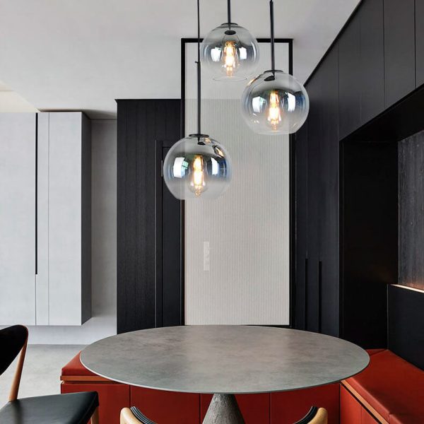 Nordic Gradient Glass 1-Light Globe Pendant Light - Image 6