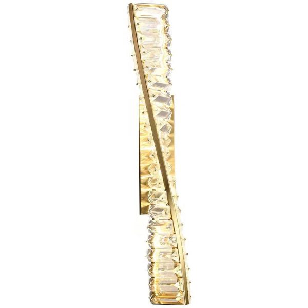Modern Crystal Light Luxury Spiral Design LED Wall Sconce Lamp - Image 6