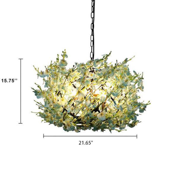 Creative Colorful Flower 3-Light Globe Plants Chandeliers - Image 4