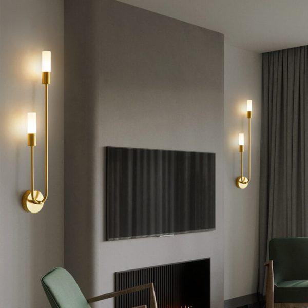 Nordic Minimalist U-Shaped 2-Light Wall Sconce Lamps - Image 2